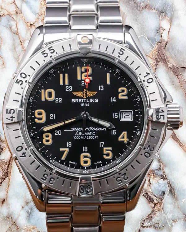 2025 Breitling Superocean 42MM Black Dial Steel Bracelet (A17040)