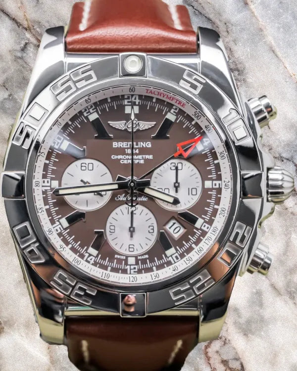Breitling Chronomat 47MM Brown Dial Leather Strap (AB041012/Q586)