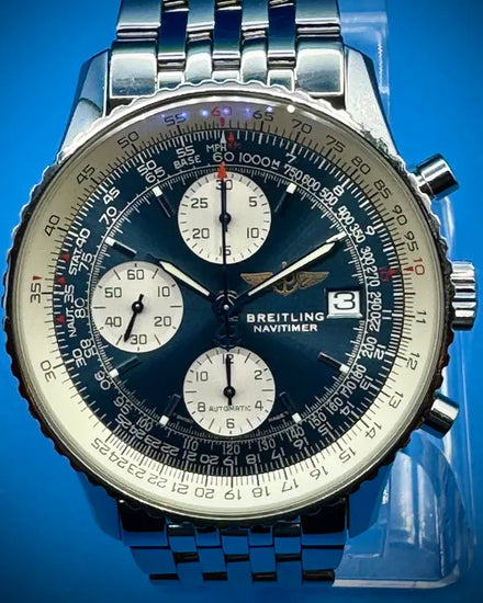 1999 Breitling Navitimer 41MM Black Dial Steel Bracelet (A142C02NP)