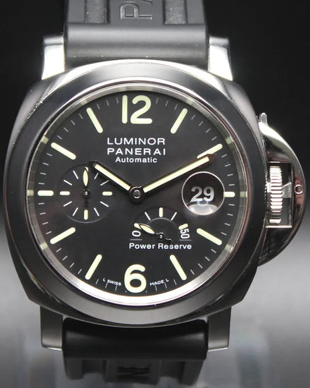 2021 Panerai Luminor Power Reserve 44MM Black Dial Rubber Strap (PAM01090)