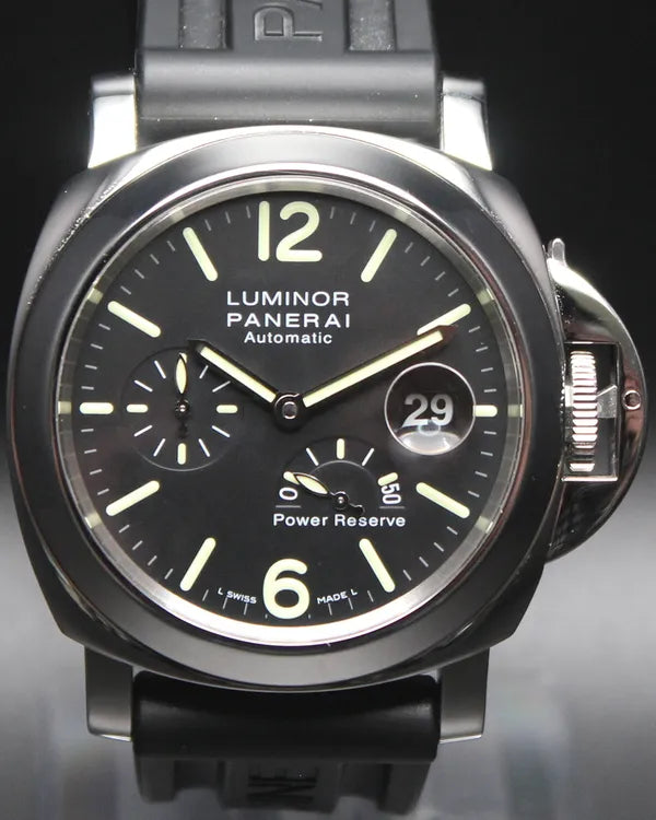 2021 Panerai Luminor Power Reserve 44MM Black Dial Rubber Strap (PAM01090)