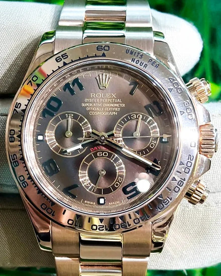 Rolex Cosmograph Daytona 40MM Chocolate Dial Rose Gold Oyster Bracelet (116505)