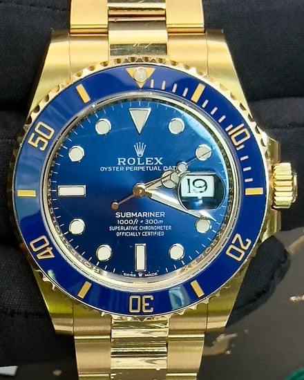 2023 Rolex Submariner Date 41MM Blue Dial Yellow Gold Oyster Bracelet (126618LB)