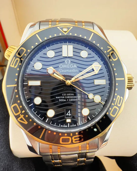 2020 Omega Seamaster Diver 300M 42MM Black Dial Two-Tone Bracelet (210.20.42.20.01.002)