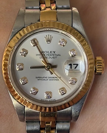 2003 Rolex Lady-Datejust 26MM Silver Dial Two-Tone Jubilee Bracelet (179173)