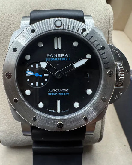 2024 Panerai Submersible 42MM Black Dial Rubber Strap (PAM02973)