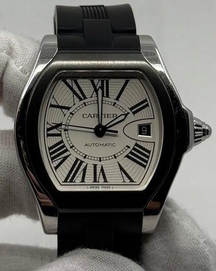 2010 Cartier Roadster 40MM Silver Dial Rubber Strap (W6206018)