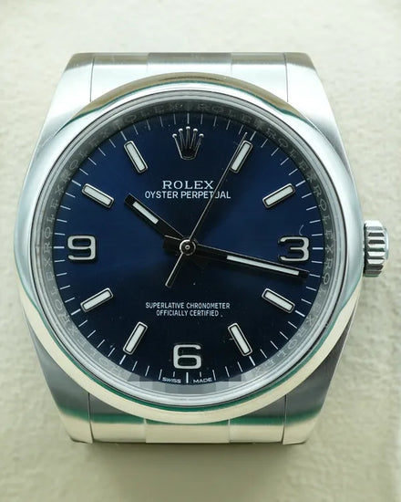 2016 Rolex Oyster Perpetual 36MM Blue Dial Oyster Bracelet (116000)