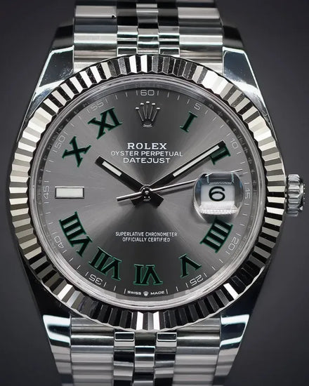 2023 Rolex Datejust "Wimbledon" 41MM Slate Dial Jubilee Bracelet (126334)