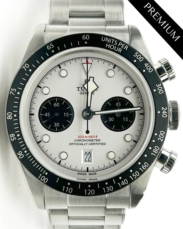 2021 Tudor Black Bay Chrono "Panda" 41MM White Dial Steel Bracelet (79360N)
