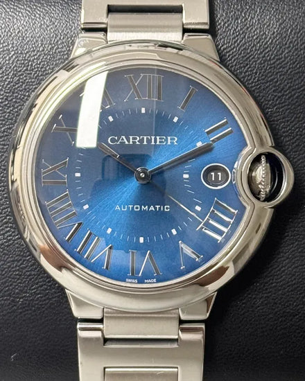 2021 Cartier Ballon Bleu 40MM Blue Dial Steel Bracelet (WSBB0061)