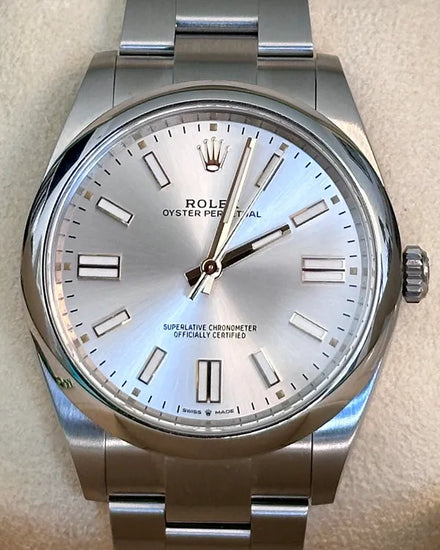 2025 Rolex Oyster Perpetual 41MM Silver Dial Oyster Bracelet (124300)