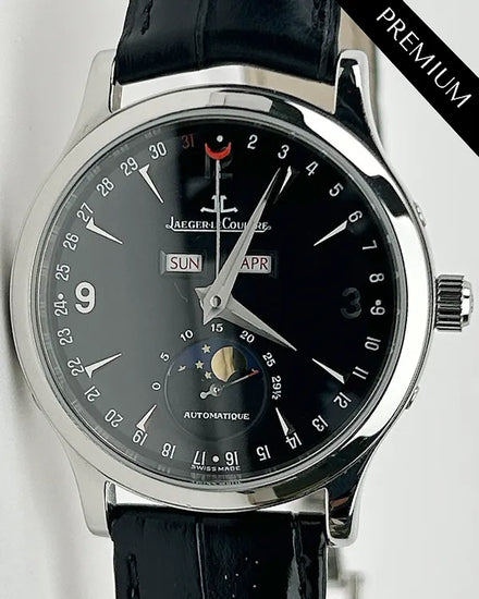 Jaeger-LeCoultre Master Calendar Moon 37MM Black Dial Leather Strap (140.8.98.S)