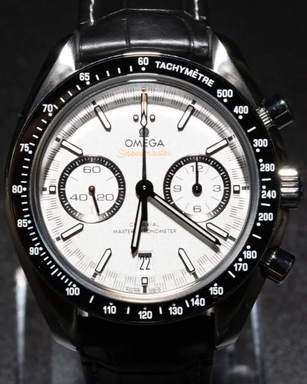 2024 Omega Speedmaster Racing 44.25MM White Dial Leather Strap (329.33.44.51.04.001)