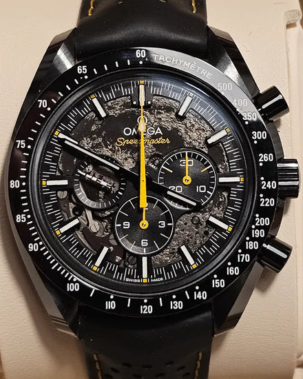 2025 Omega Speedmaster Dark Side of the Moon "Apollo 8" 44.25MM Black Dial Rubber Strap (310.92.44.50.01.001)