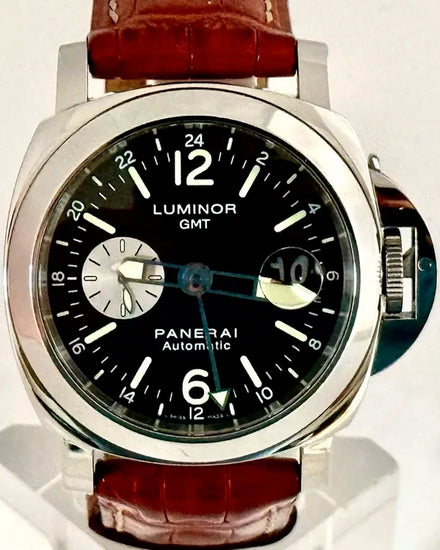 Panerai Luminor GMT 44MM Black Dial Leather Strap (PAM00088)