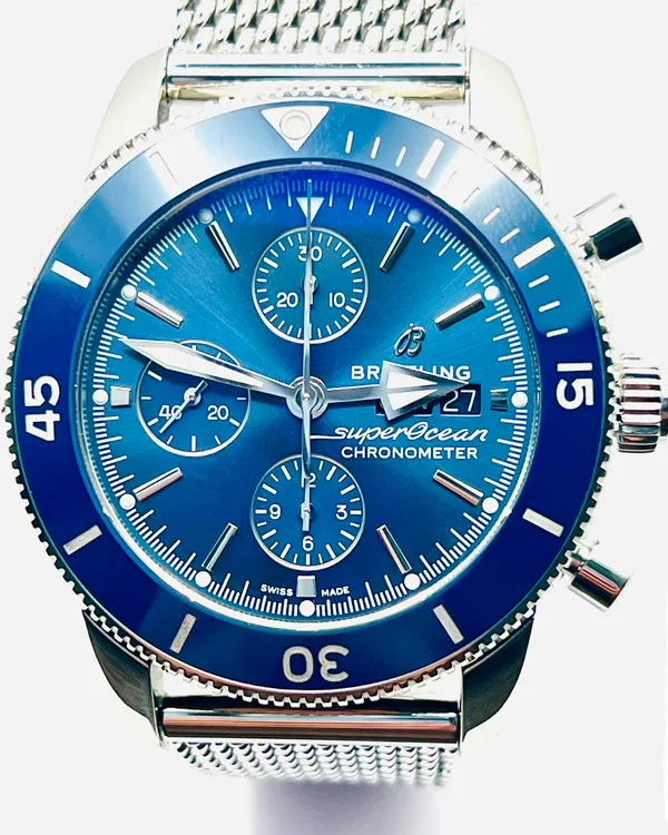 Breitling Superocean Heritage II 44MM Blue Dial Steel Bracelet (A13313)