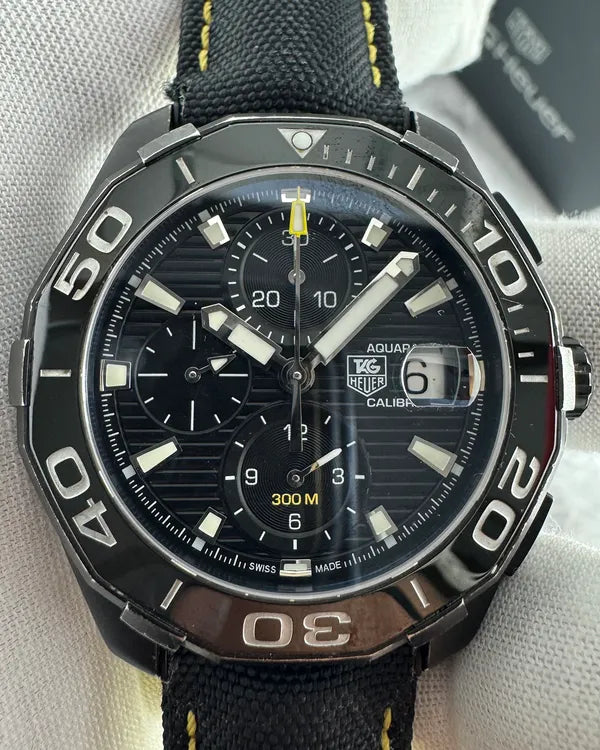 Tag Heuer Aquaracer 43MM Black Dial Textile Strap (CAY218A)