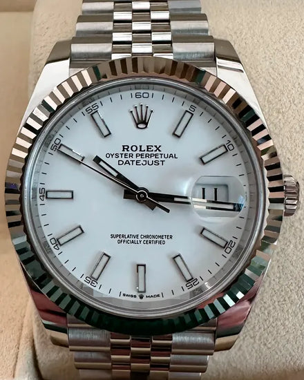 2025 Rolex Datejust 41MM White Dial Jubilee Bracelet (126334)