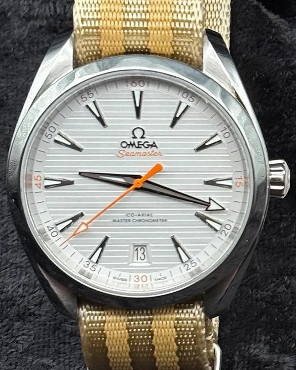 Omega Seamaster Aqua Terra 150M 41MM Silver Dial Aftermarket Textile Strap (220.10.41.21.02.001)