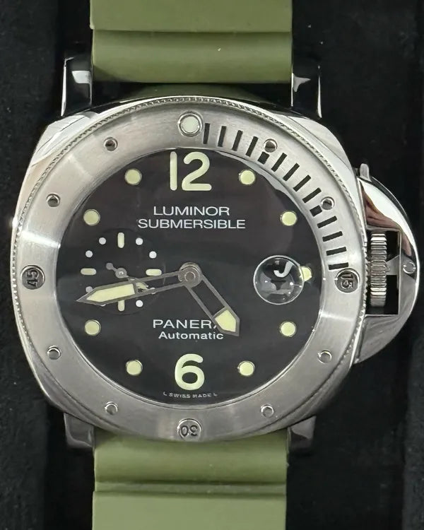 2018 Panerai Luminor Submersible 44MM Black Dial Rubber Strap (PAM01024)