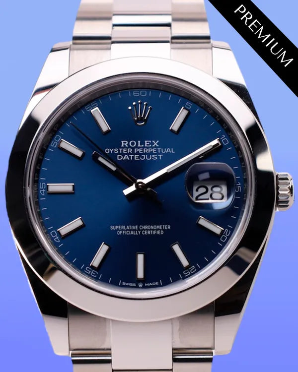 (HOLD) 2025 Rolex Datejust 41MM Blue Dial Oyster Bracelet (126300)