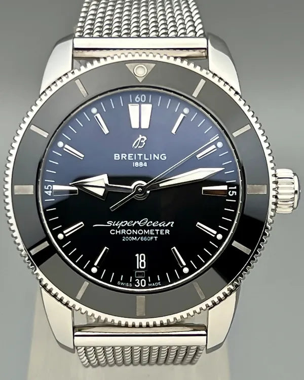 No Reserve - 2019 Breitling Superocean Heritage II 44MM Black Dial Steel Bracelet (AB2030121B1A1)