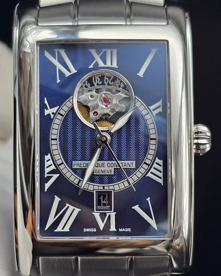 No Reserve - Frederique Constant Classics 47MM Blue Dial Steel Bracelet (FC-315DNS4C26B)