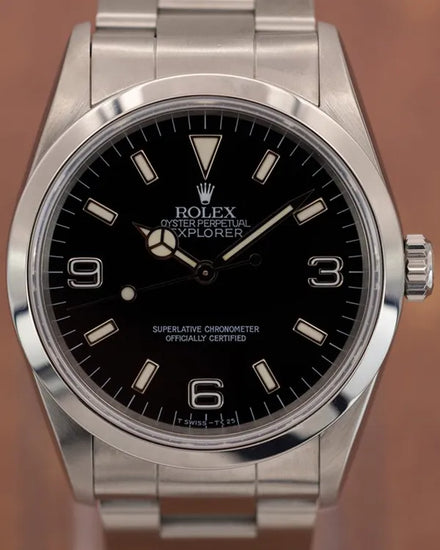 1997 (U Serial) Rolex Explorer 36MM Black Dial Oyster Bracelet (14270)