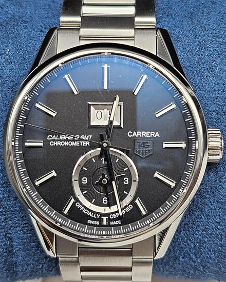 Tag Heuer Carrera 41MM Black Dial Steel Bracelet (WAR5010.BA0723)