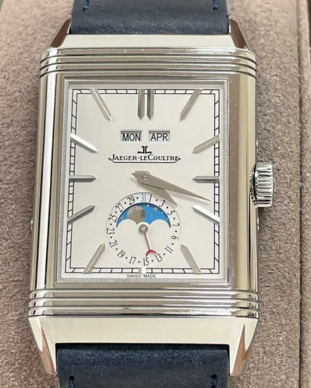 2024 Jaeger-LeCoultre Reverso Tribute Duoface Calendar 30MM Silver Dial Textile Strap (Q3918420)