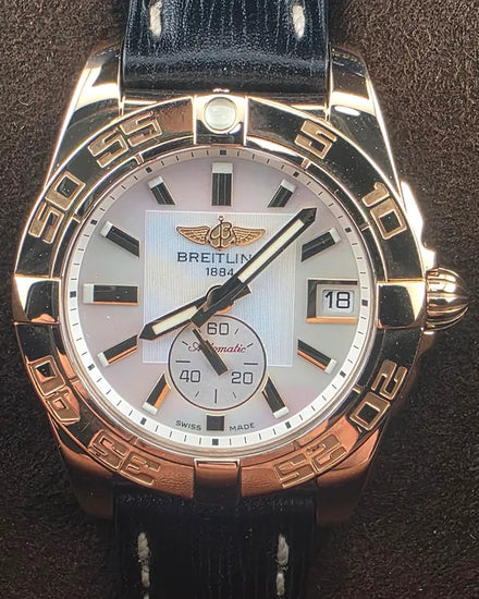 Breitling Galactic 36MM Mother Of Pearl Dial Leather Strap (H37330)