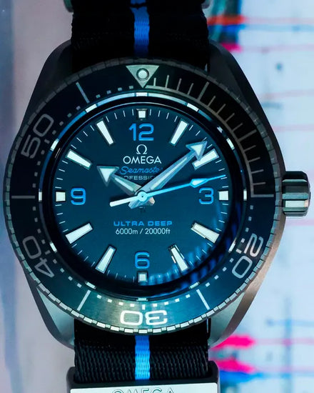 2022 Omega Seamaster Planet Ocean 6000M "Ultra Deep" 45.5MM Black Dial Textile Strap (215.92.46.21.01.001)