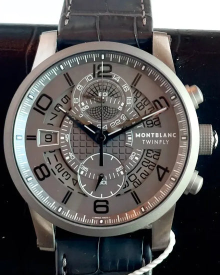 2017 Montblanc Timewalker TwinFly Chronograph "GreyTech" L.E. 43MM Grey Dial Leather Strap (107338)