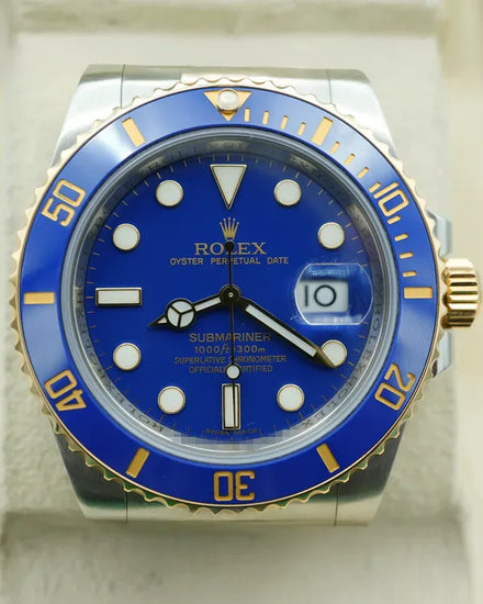 2009 Rolex Submariner Date "Bluesy" 40MM Blue Dial Two-Tone Oyster Bracelet (116613LB)
