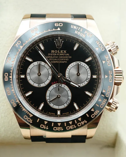 2024 Rolex Cosmograph Daytona 40MM Black Dial Rubber Strap (126515LN)