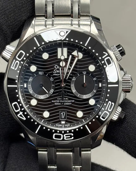 Omega Seamaster Diver 300M Chronograph 44MM Black Dial Steel Bracelet (210.30.44.51.01.001)