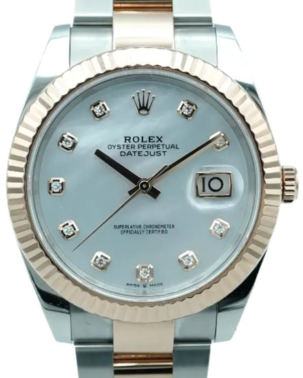 Rolex Datejust 41MM Mother of Pearl Dial Two-Tone Oyster Bracelet (126331)
