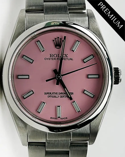 Rolex Air-King 34MM Aftermarket Pink Dial Oyster Bracelet (14000)