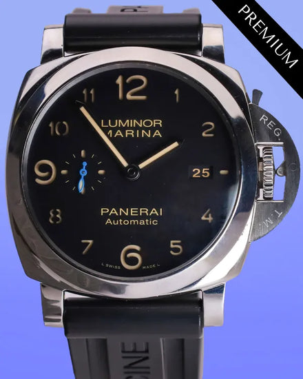 No Reserve - 2017 Panerai Luminor Marina 1950 3 Days 44MM Black Dial Rubber Strap (PAM01359)