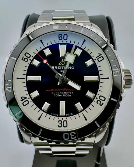 No Reserve - 2025 Breitling Superocean 42MM Black Dial Steel Bracelet (A17375211B1A1)