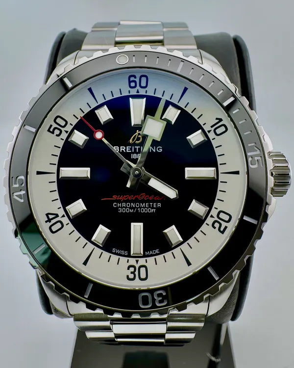 No Reserve - 2025 Breitling Superocean 44MM Black Dial Steel Bracelet (A17375211B1A1)