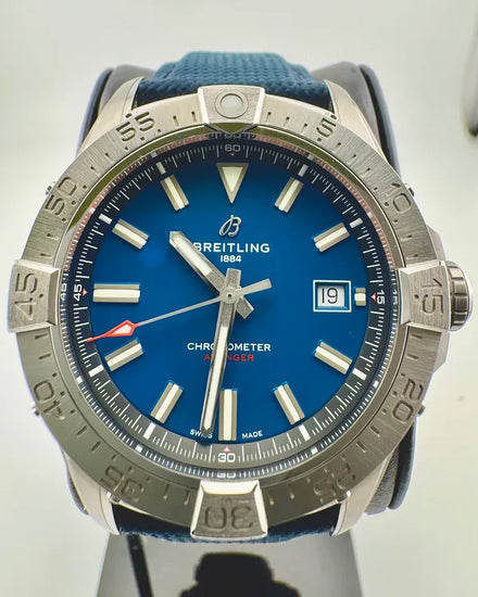 No Reserve - 2023 Breitling Avenger 42MM Blue Dial Textile Strap (A17328101C1X1)