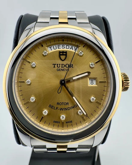 No Reserve - 2021 Tudor Glamour Date Day 39MM Champagne Dial Two-Tone Bracelet (56003)