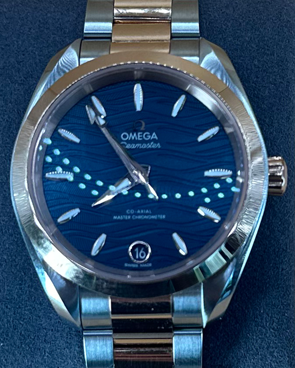 Omega Seamaster Aqua Terra 150M 34MM Blue Dial Two-Tone Bracelet (220.20.34.20.03.001)