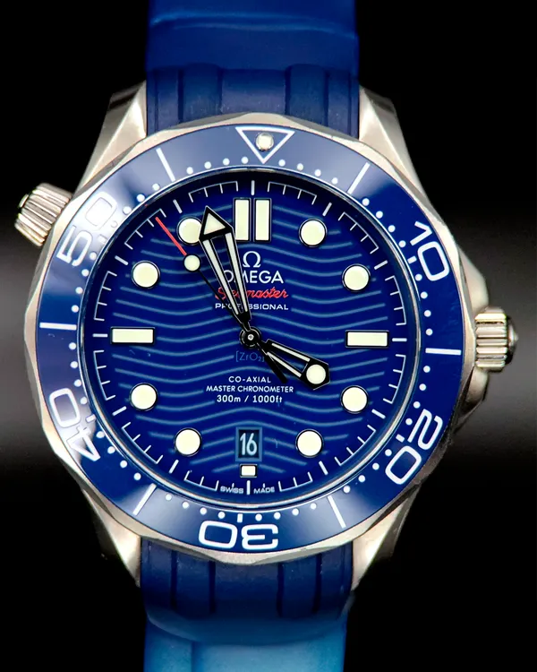 2022 Omega Seamaster Diver 300M 42MM Blue Dial Rubber Strap (210.32.42.20.03.001)