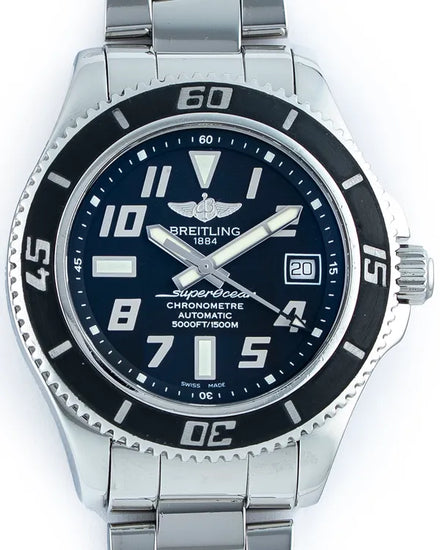 2016 Breitling Superocean 42MM Black Dial Steel Bracelet (A1736402/BA28)