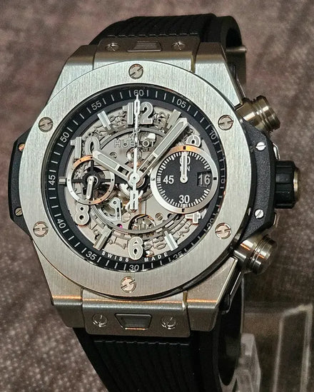 2024 Hublot Big Bang Unico Titanium 44MM Skeleton Dial Rubber Strap (421.NX.1170.RX)