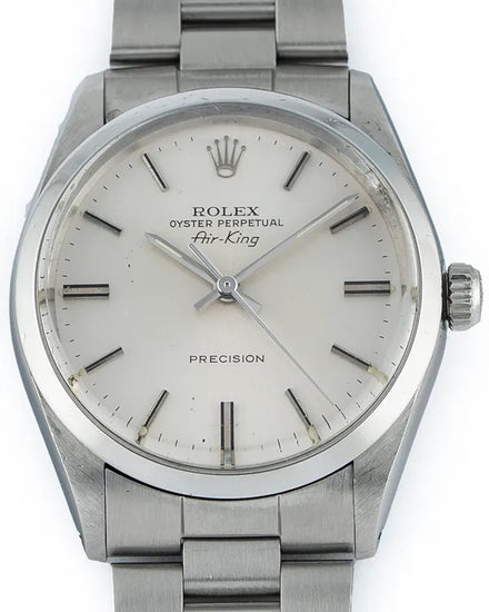 1987 (R Serial) Rolex Air-King 34MM Silver Dial Oyster Bracelet (5500)