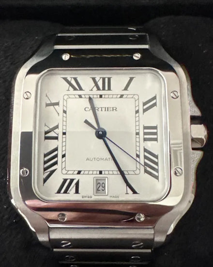 2024 Cartier Santos De Cartier 39.8MM Silver Dial Steel Bracelet (WSSA0018)
